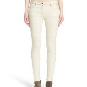 Belstaff 'Byrds' Rib Trim Mid-Rise Skinny Moto Jeans Women's Size 27
